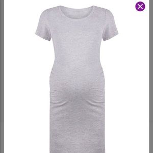 Gray maternity tshirt dress